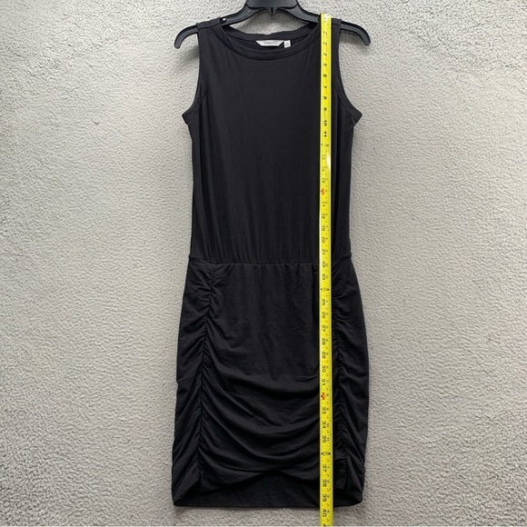 Athleta Westwood Bodycon Dress Black Tiered Waist Ruched Soft Stretch Size XS - Picture 5 of 16
